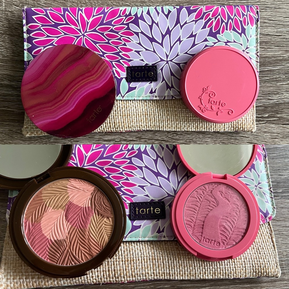NEW BUNDLE Tarte Blush Bronzer Bundle Pink Bronze Fearless Amazonian Clay